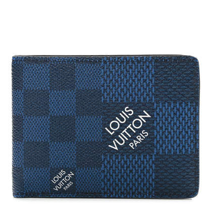 Louis Vuitton Damier Graphite 3D Multiple Wallet Navy 1 of 7