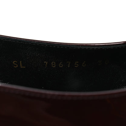Saint Laurent Vernice Gloss Dune 110 Slingback Pumps 38 38 Marron Glace 10 of 11