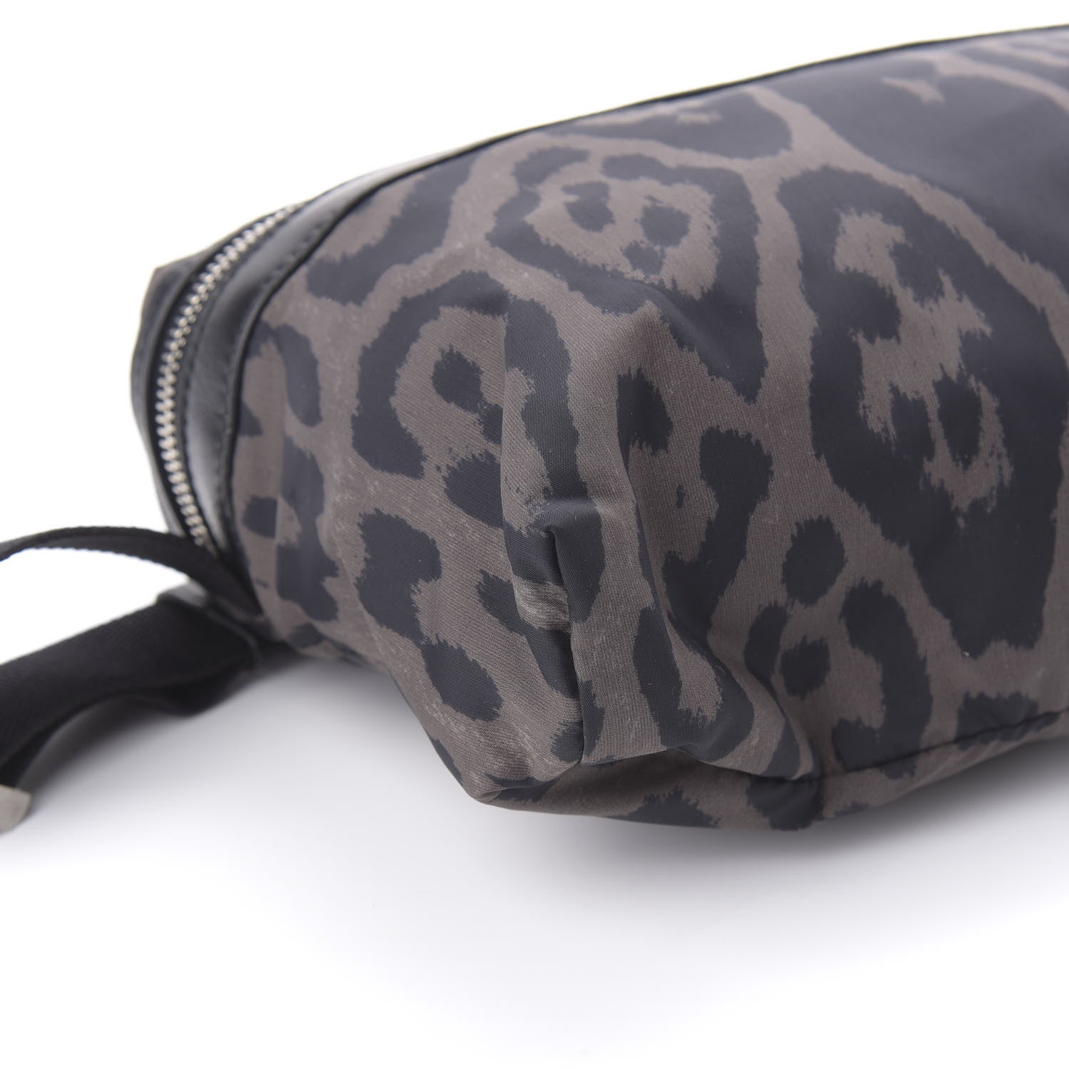 Saint Laurent Nylon Leopard Print City Fold Up Backpack Belt Bag Black 11 of 14