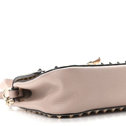 Valentino Garavani Grainy Calfskin Small Rockstud Top Handle Bag Poudre 7 of 8