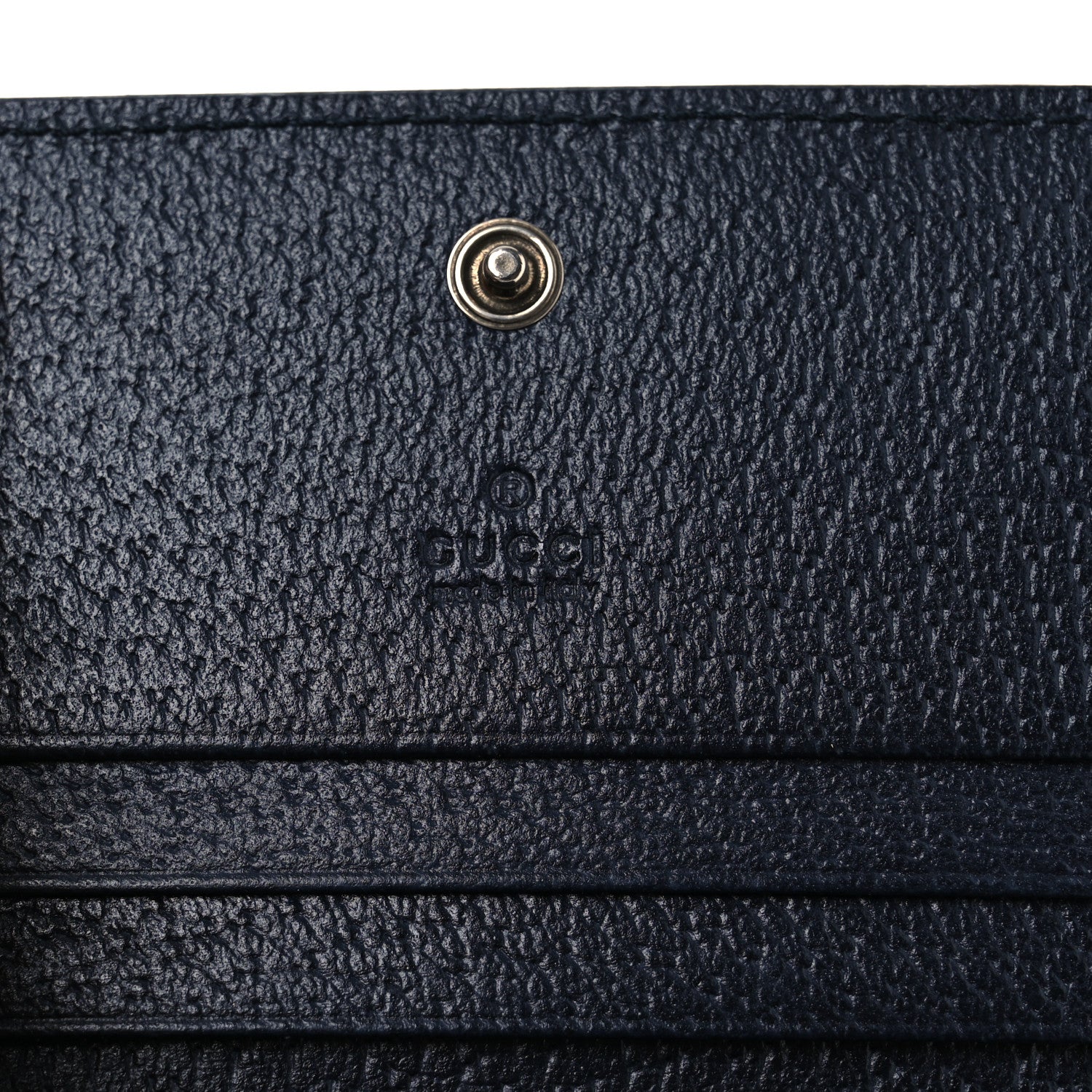 Gucci GG Supreme Monogram Textured Dollar Calfskin Web Ophidia Card Case Beige Blue 6 of 7