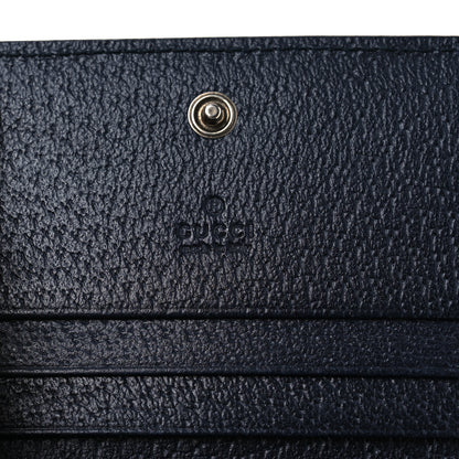 Gucci GG Supreme Monogram Textured Dollar Calfskin Web Ophidia Card Case Beige Blue 6 of 7