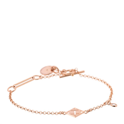 Hermes 18K Rose Gold Diamond Gambade Bracelet ST 1 of 6