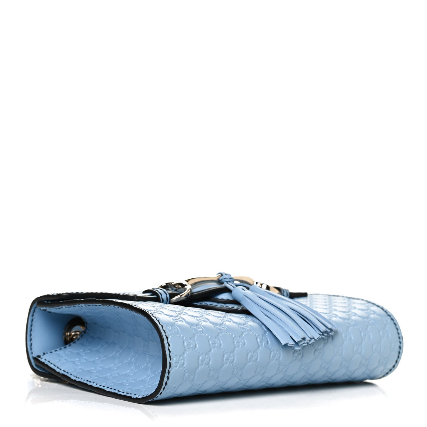 Soft Microguccissima Mini Emily Chain Shoulder Bag Mineral Blue