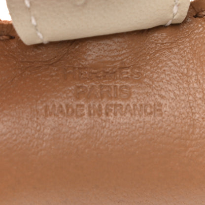 Hermes Milo Lambskin Grigri Rodeo Bag Charm PM Chai Black Craie 3 of 5