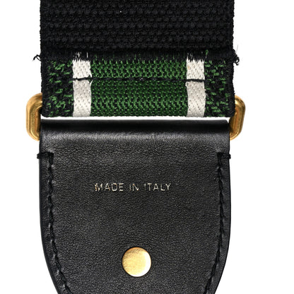 Christian Dior Canvas Embroidered Shoulder Strap Green 3 of 4