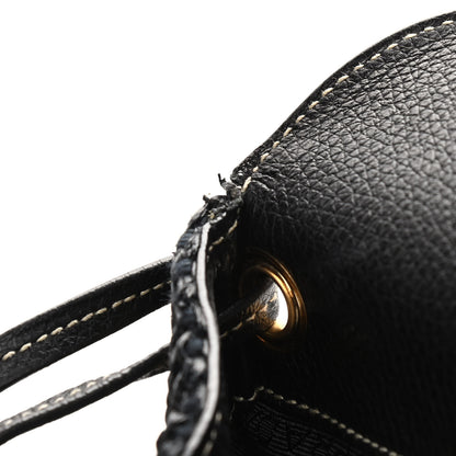 Prada Paglia Vitello Daino Frame Satchel Black 11 of 14