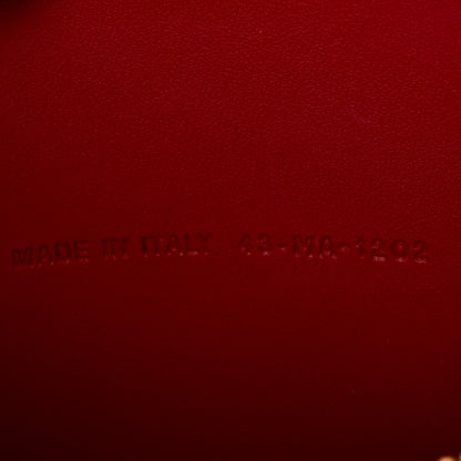 Christian Dior Calfskin Cannage Dioramour Caro Heart Pouch With Chain Bright Red 7 of 11