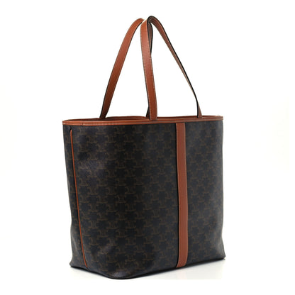 Celine Triomphe Canvas Calfskin Medium Cabas Bag Tan 3 of 10