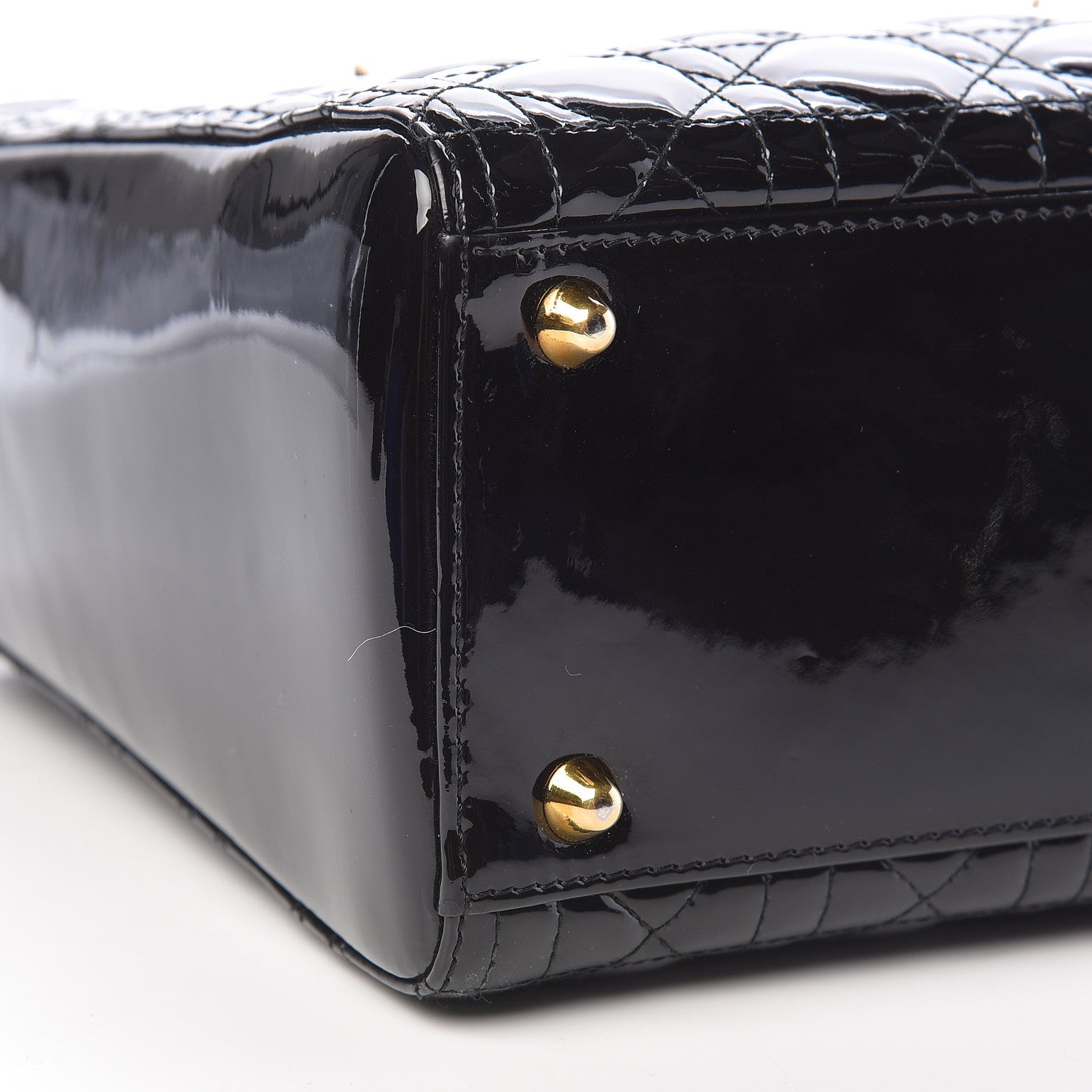 Christian Dior Patent Cannage Large Lady Dior Black 9 of 10