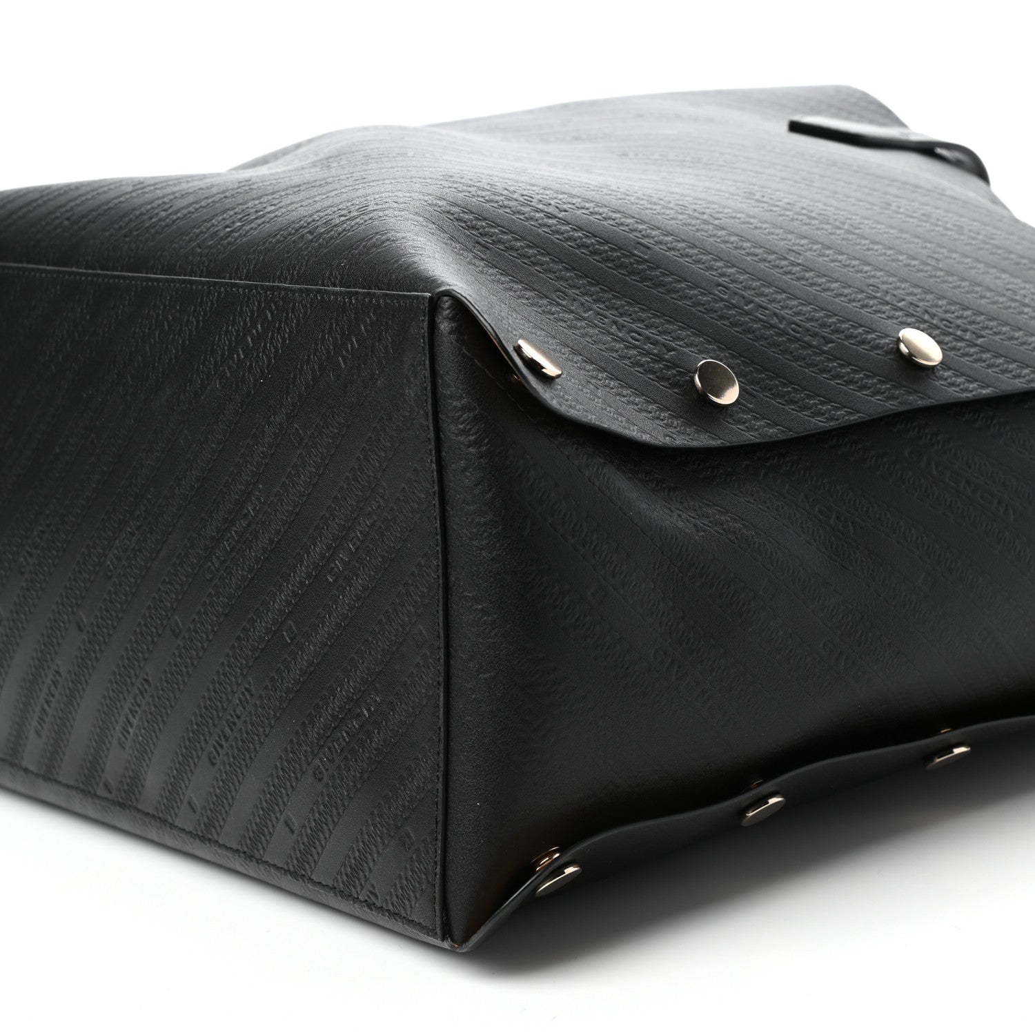 Givenchy Calfskin Chain Embossed Large Bond Shopper Tote Black 8 of 9