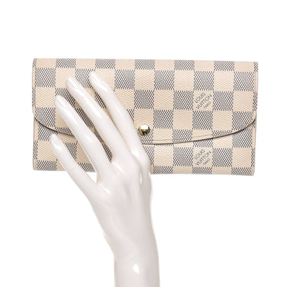 Louis Vuitton Damier Azur Emilie Wallet 2 of 9