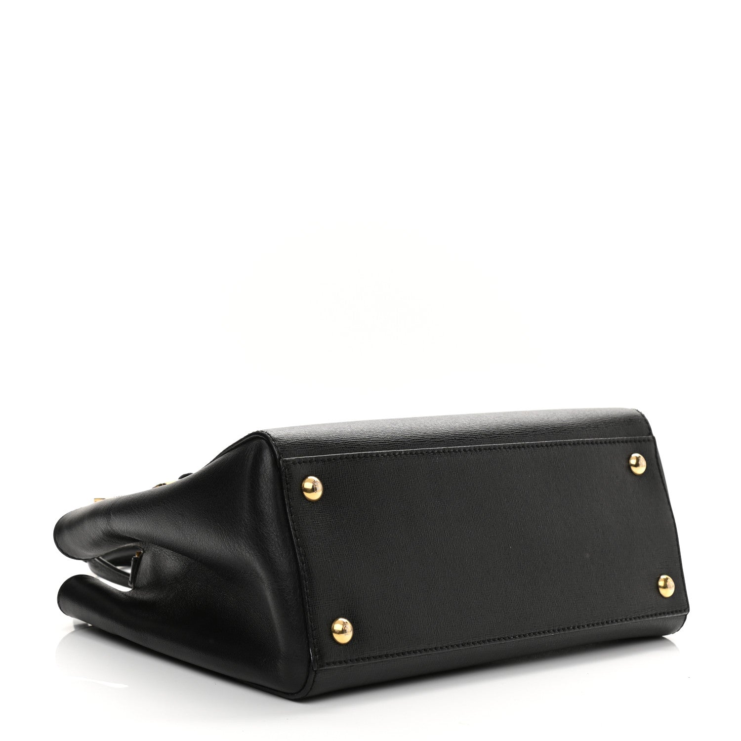 Fendi Vitello Elite Petite 2Jours Tote Black 4 of 13