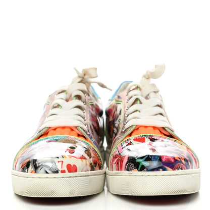 Christian Louboutin Calfskin Vieira Print Womens Orlato Flat Sneakers 39.5 Multicolor 2 of 12