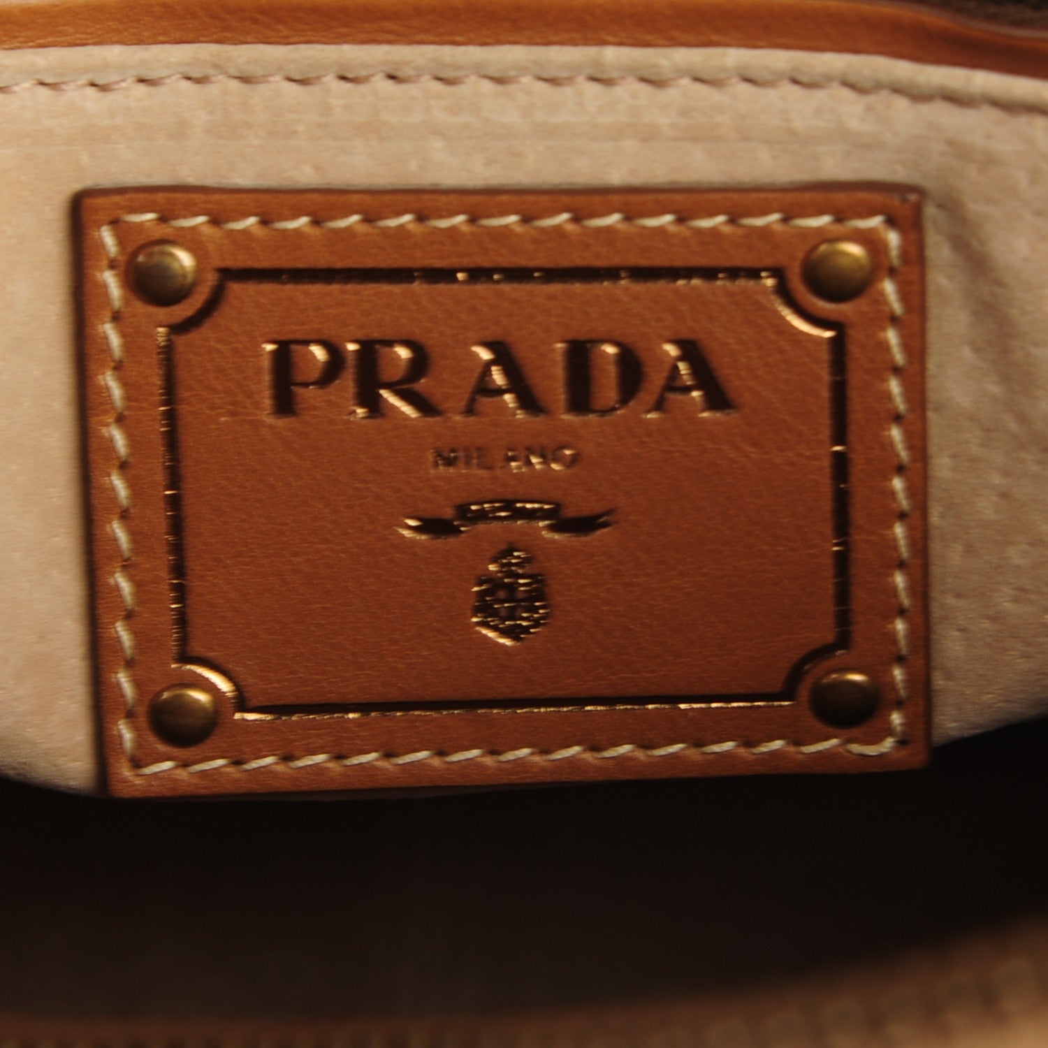 Prada City Calf Double Zip Tote Cannella 6 of 8