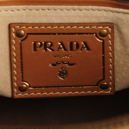 Prada City Calf Double Zip Tote Cannella 6 of 8