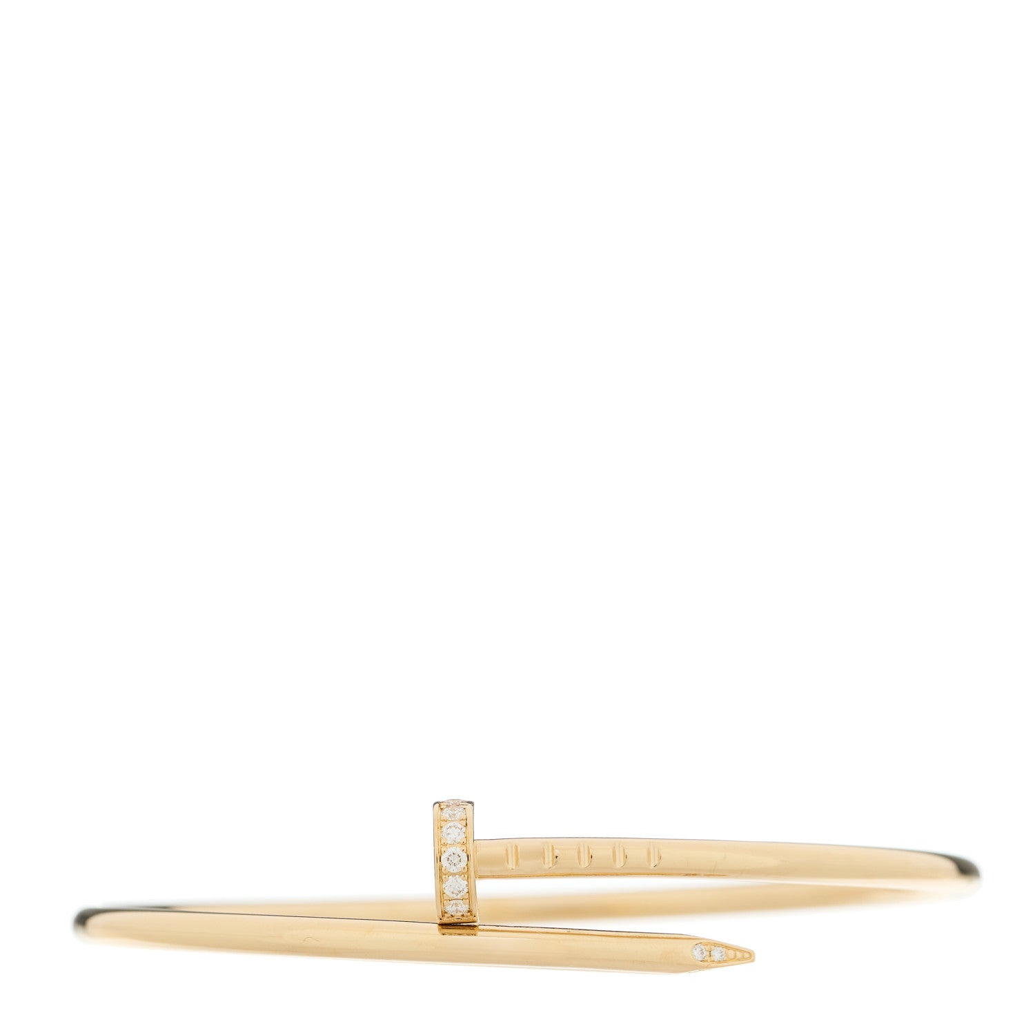 Cartier 18K Yellow Gold Diamond Small Juste Un Clou Bracelet 15 1 of 4