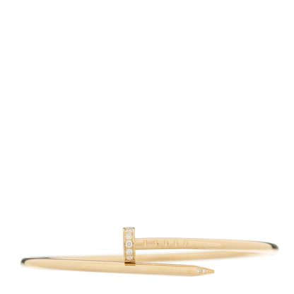 Cartier 18K Yellow Gold Diamond Small Juste Un Clou Bracelet 15 1 of 4