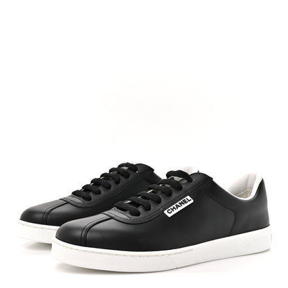 Chanel Calfskin CC Uniform Womens Sneakers 39 Black 4 of 10