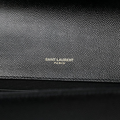 Saint Laurent Grain De Poudre Medium Classic Monogram Kate Satchel Black 6 of 15