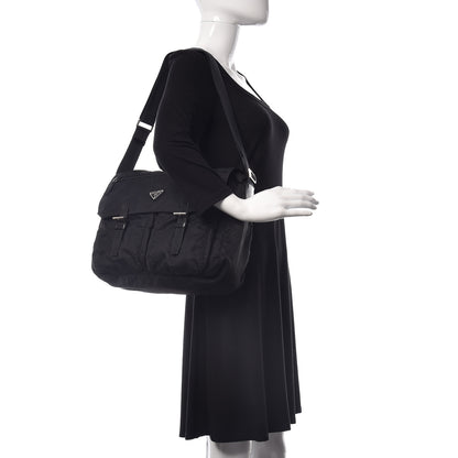 Prada Nylon Vela Messenger Bag Black 2 of 8