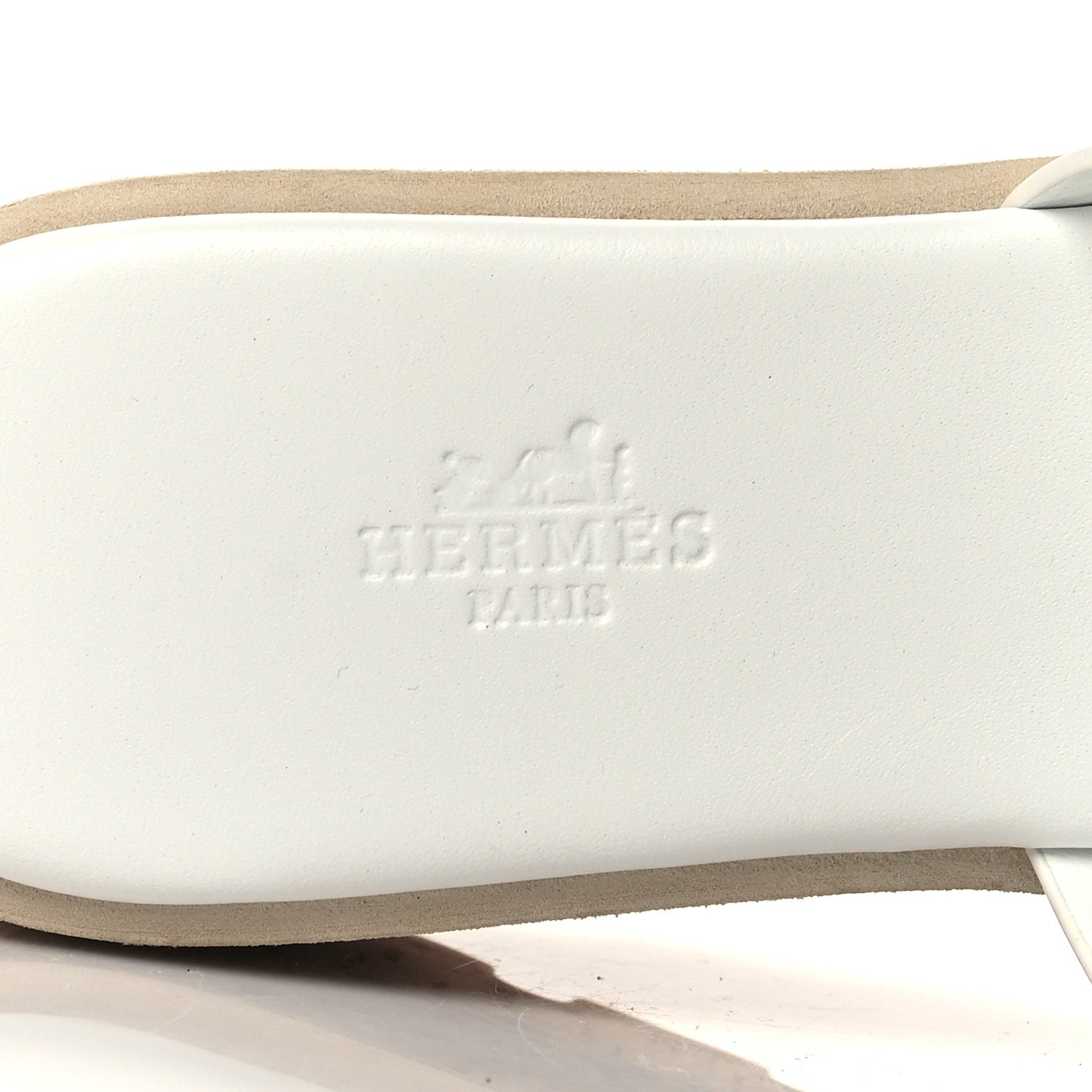 Hermes Calfskin Cork Eze 30 Sandals 38 White 7 of 9