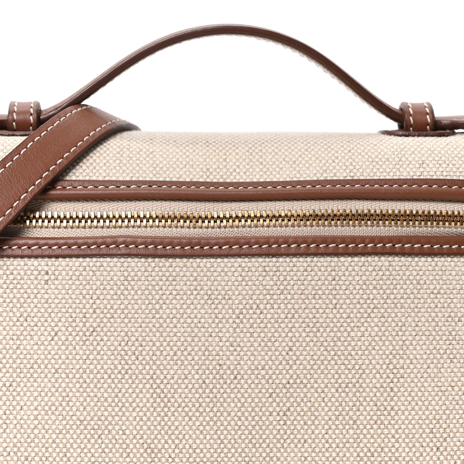 Loro Piana Cotton Linen L19 Extra Pocket Pouch Natural Caramel Sugar 7 of 9
