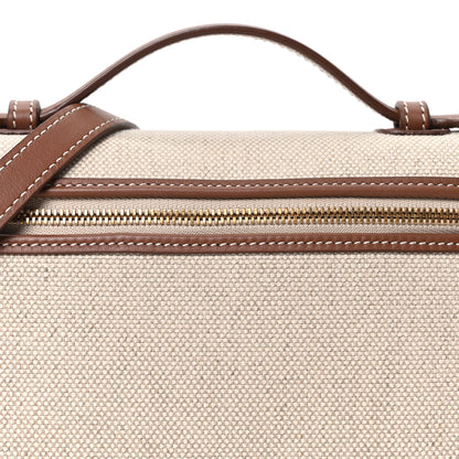 Loro Piana Cotton Linen L19 Extra Pocket Pouch Natural Caramel Sugar 7 of 9