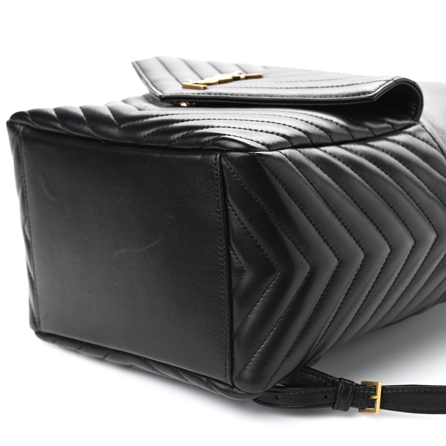 Saint Laurent Lambskin Matelasse Monogram Joe Backpack Black 7 of 7