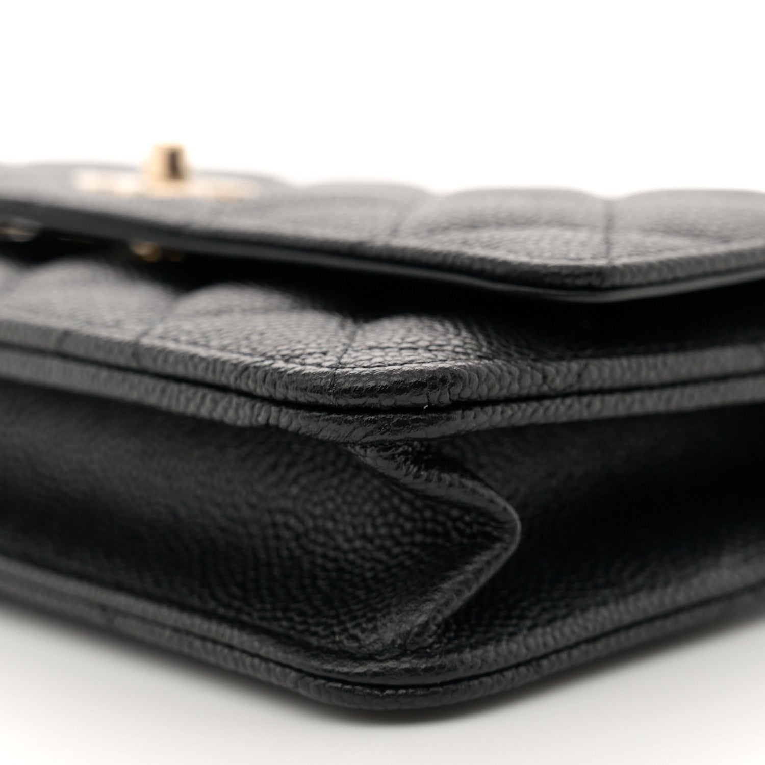 Chanel Caviar Quilted Bow Wallet On Chain WOC Black 10 of 11