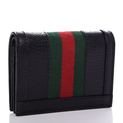 Gucci Calfskin Web Ophidia Card Case Black 3 of 8