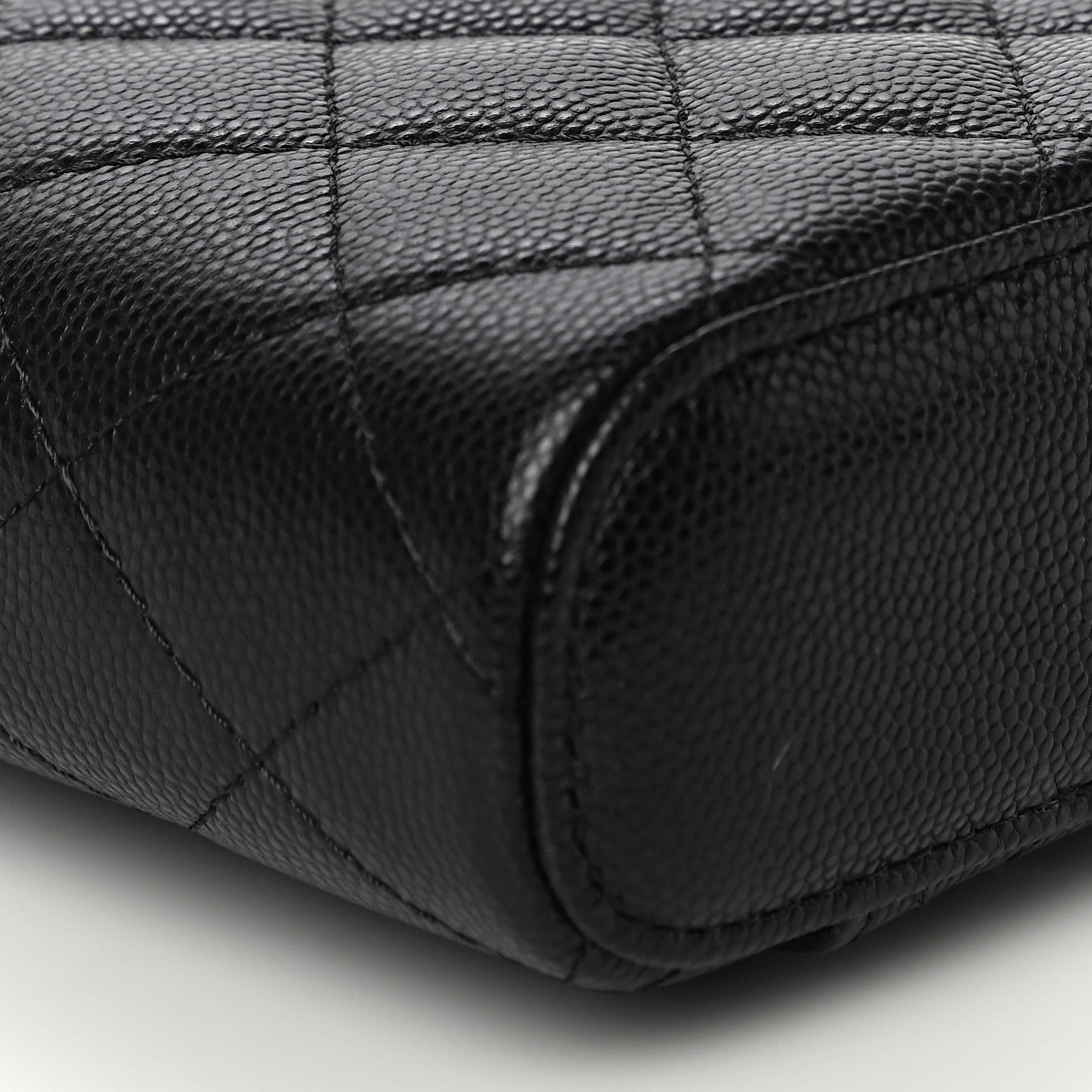 Chanel Caviar Quilted Phone Holder With Chain Black 5 of 11