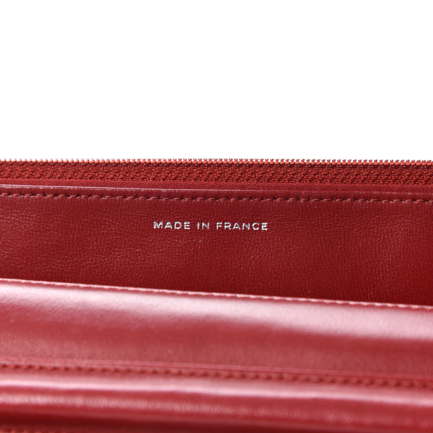 Chanel Lambskin Camellia Embossed Wallet On Chain WOC Red 7 of 9