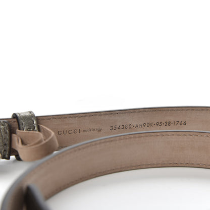 Gucci Calfskin Crystal Interlocking G Belt 95 38 Sasso 3 of 4