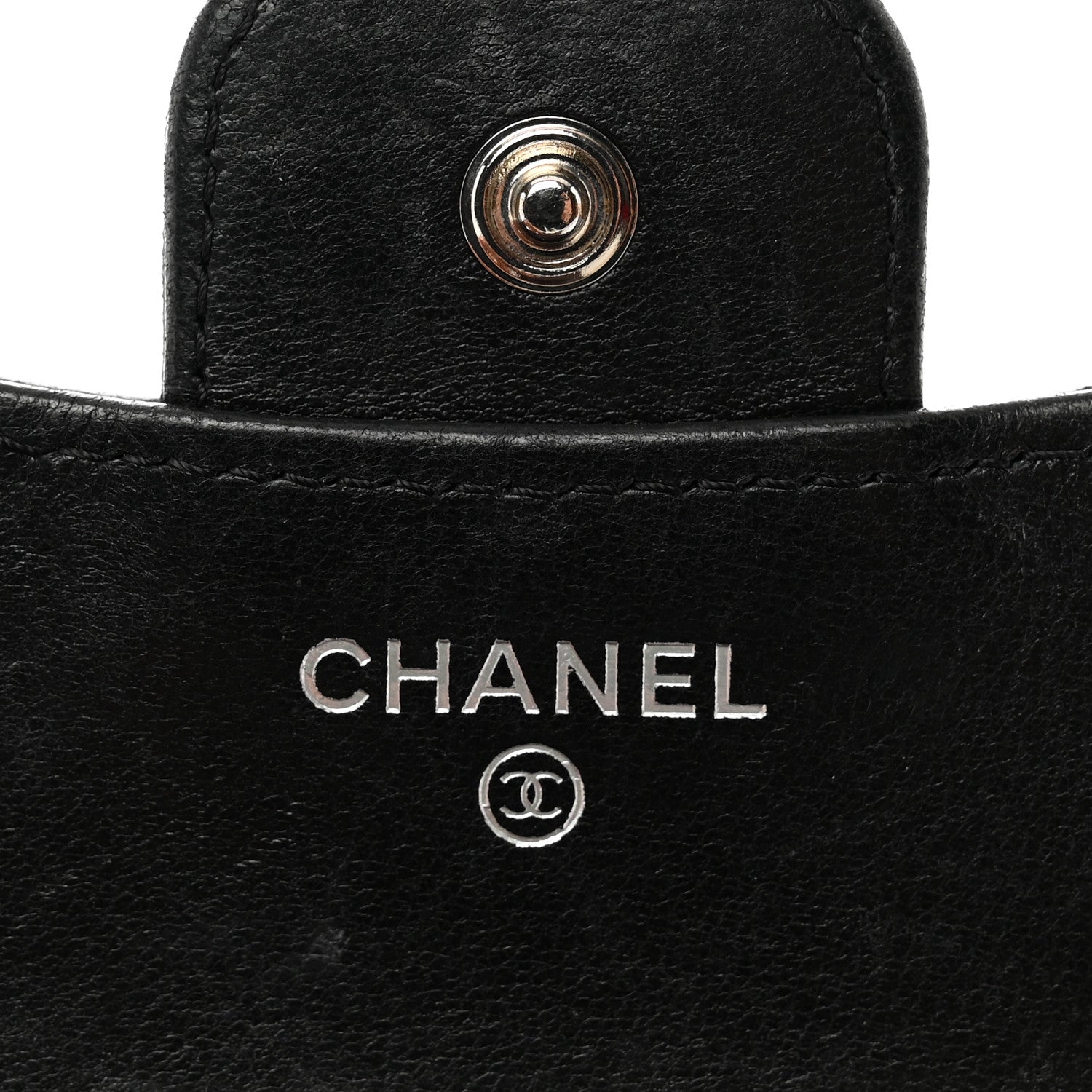Chanel Lambskin Quilted Small Compact Wallet Black 6 of 9