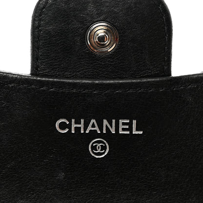 Chanel Lambskin Quilted Small Compact Wallet Black 6 of 9