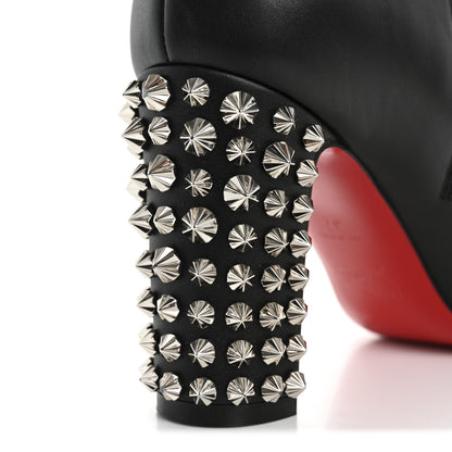 Christian Louboutin Smooth Calfskin Suzi Folk 85 Ankle Boots 37 Black 9 of 10