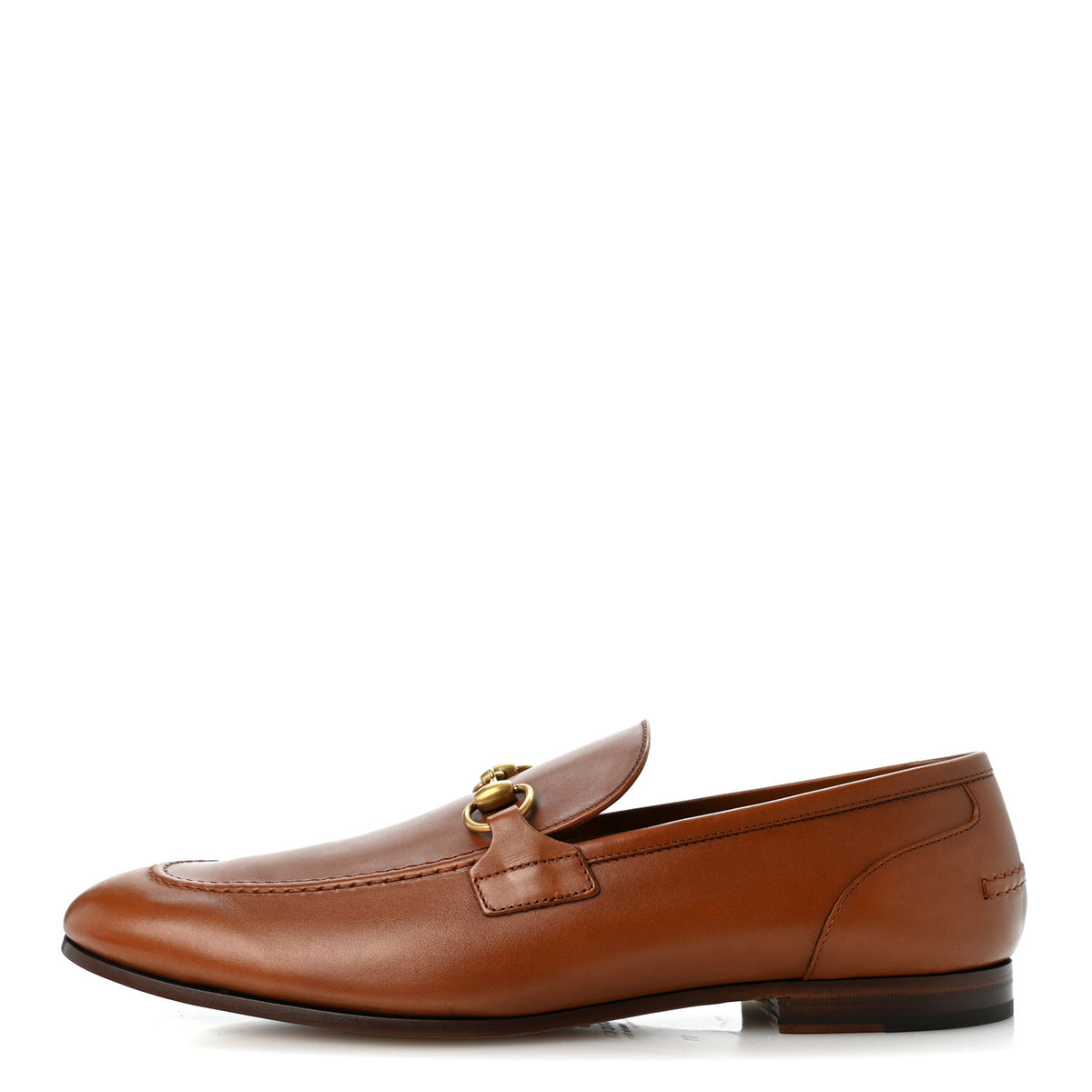 Gucci Betis Glamour Calfskin Horsebit Mens Jordaan Loafers 11 Brown 1 of 10