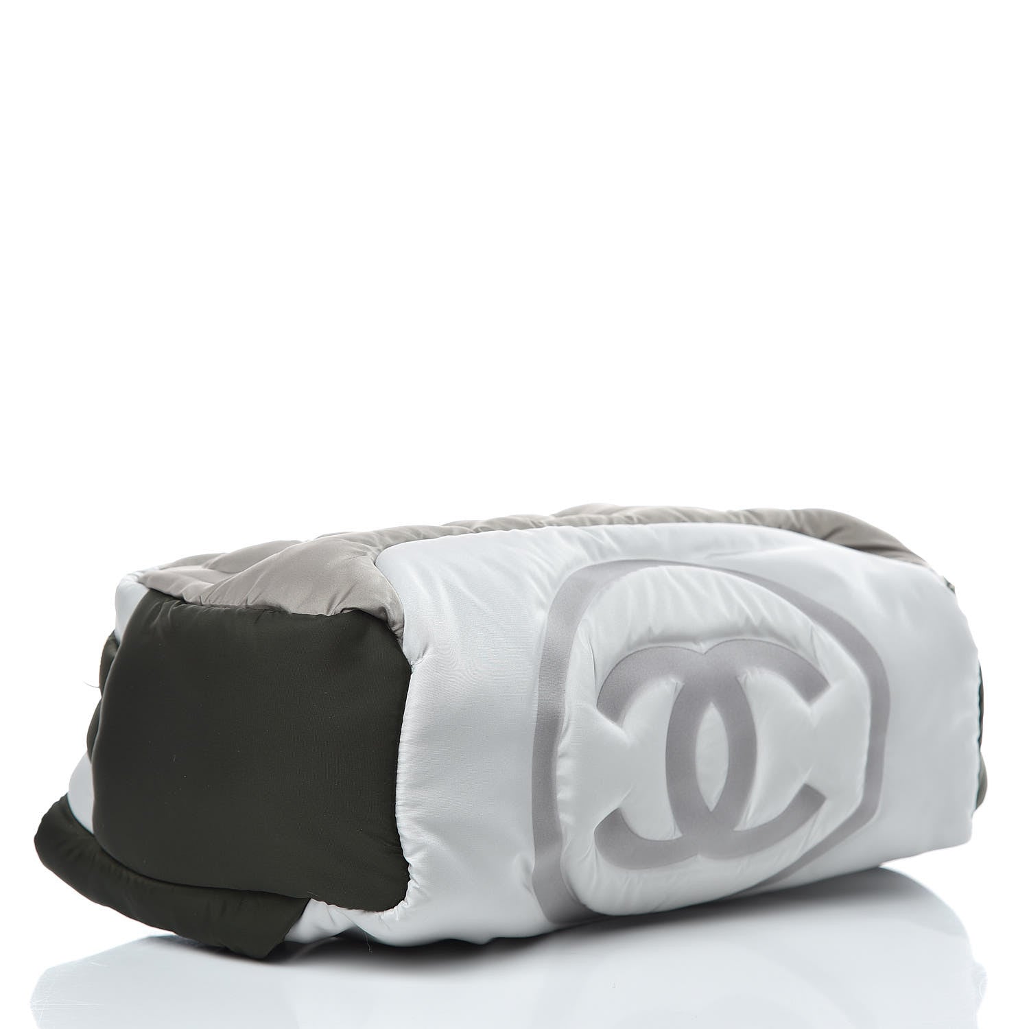 Chanel Nylon Coco Neige Belt Bag Dark Grey Khaki Grey 4 of 8