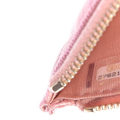 Chanel Iridescent Caviar Quilted Classic Zip Pouch Rose Pink 7 of 8