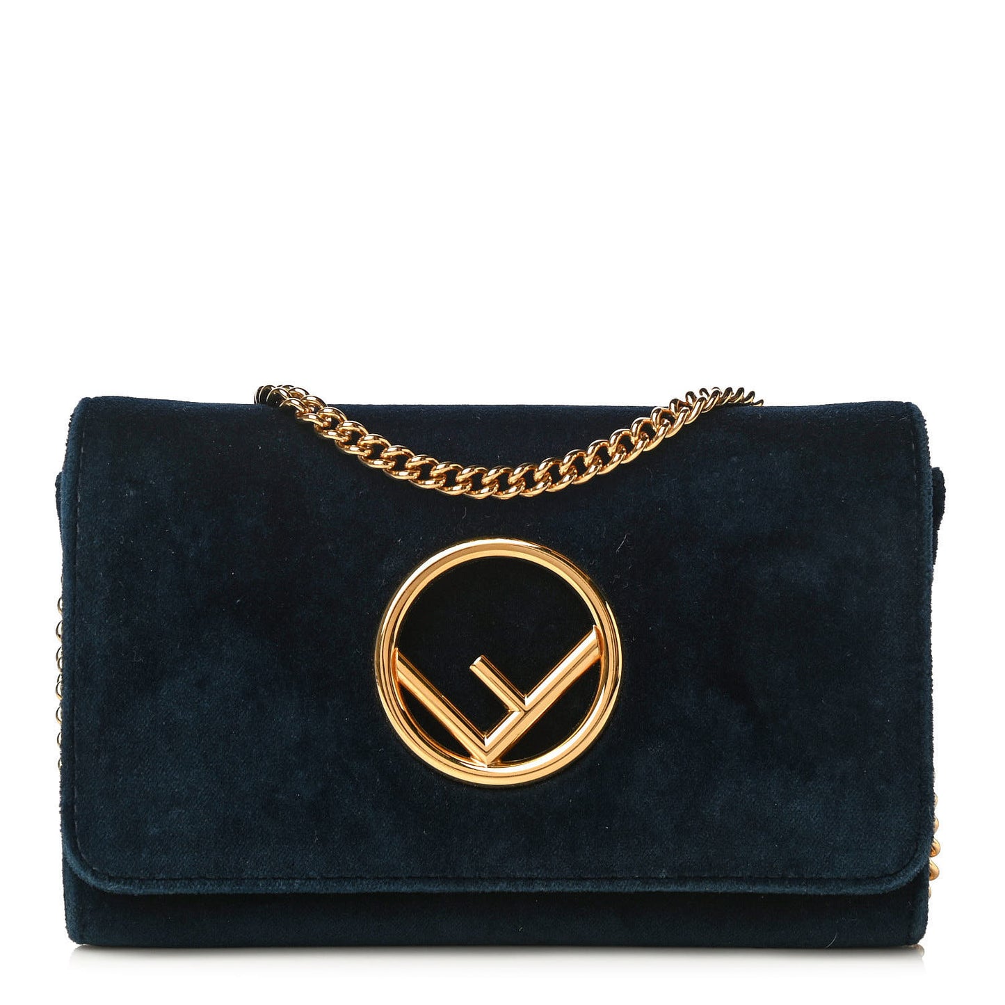 Velvet F is Fendi Wallet on Chain Blue