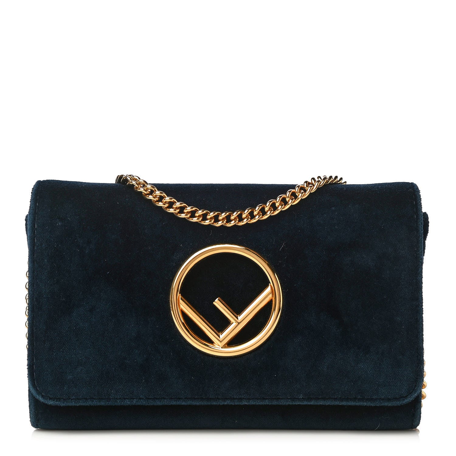 Fendi Velvet F is Fendi Wallet on Chain Blue 1 of 17