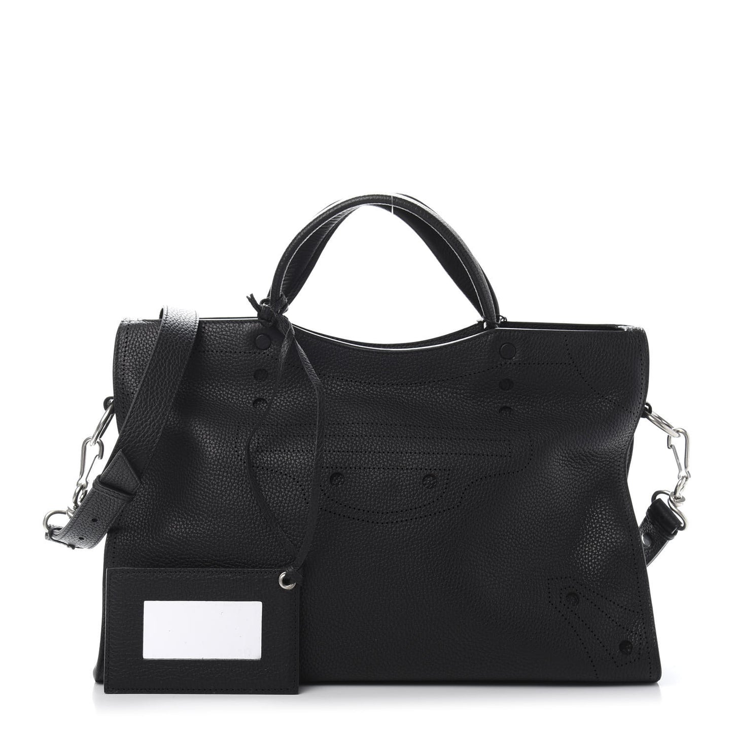 Veau Grana Perforated Blackout Hardware City Black