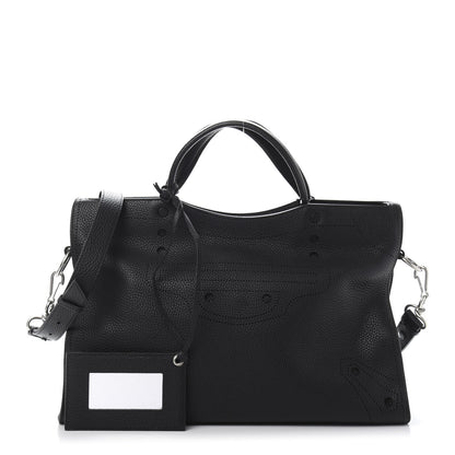 Balenciaga Veau Grana Perforated Blackout Hardware City Black 1 of 11