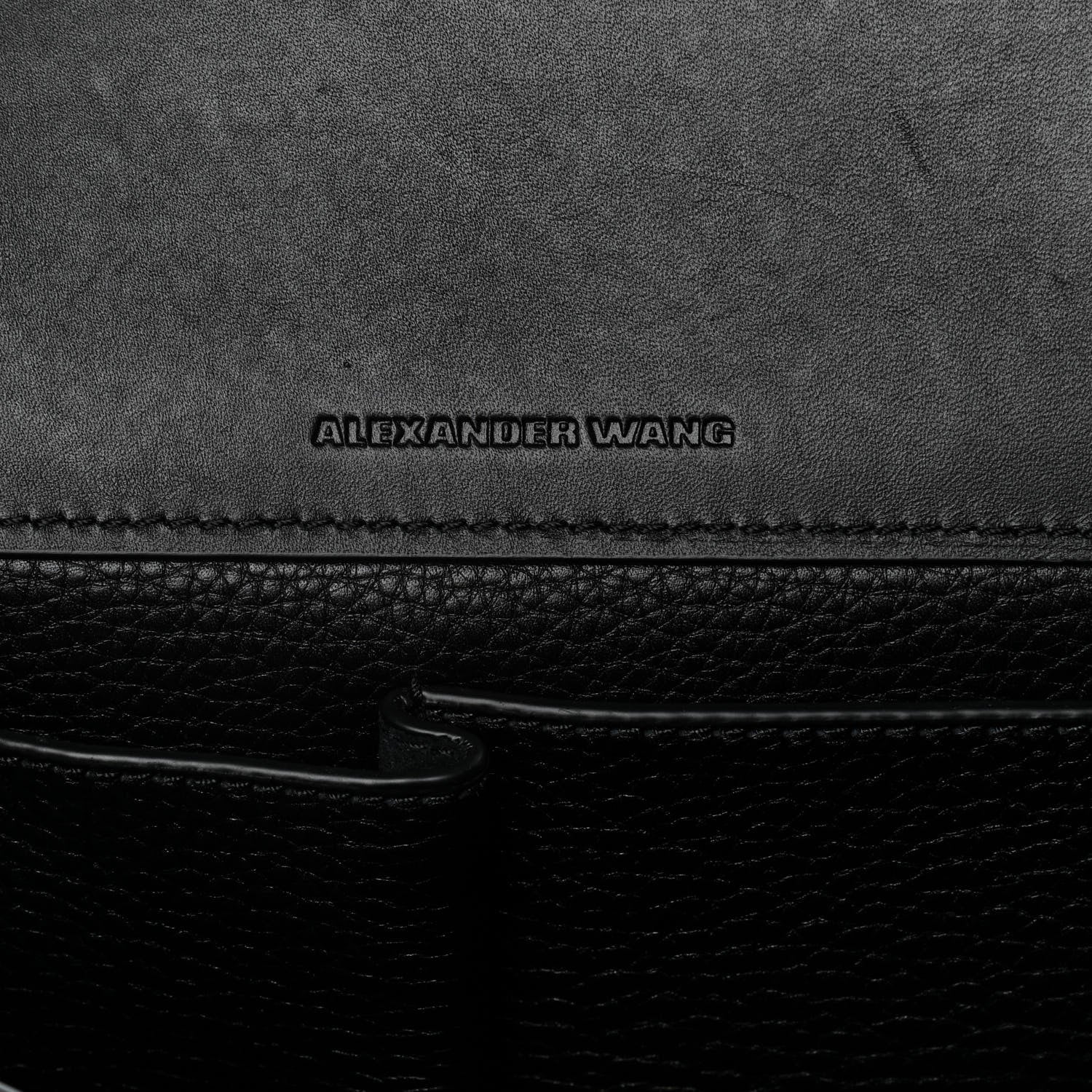 Alexander Wang Pebbled Calfskin Large Prisma Skeletal Tote Black Silver Hardware 5 of 20