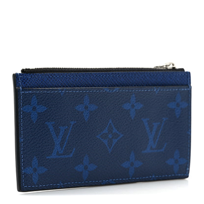 Louis Vuitton Monogram Taiga Coin Card Holder Cobalt 3 of 6