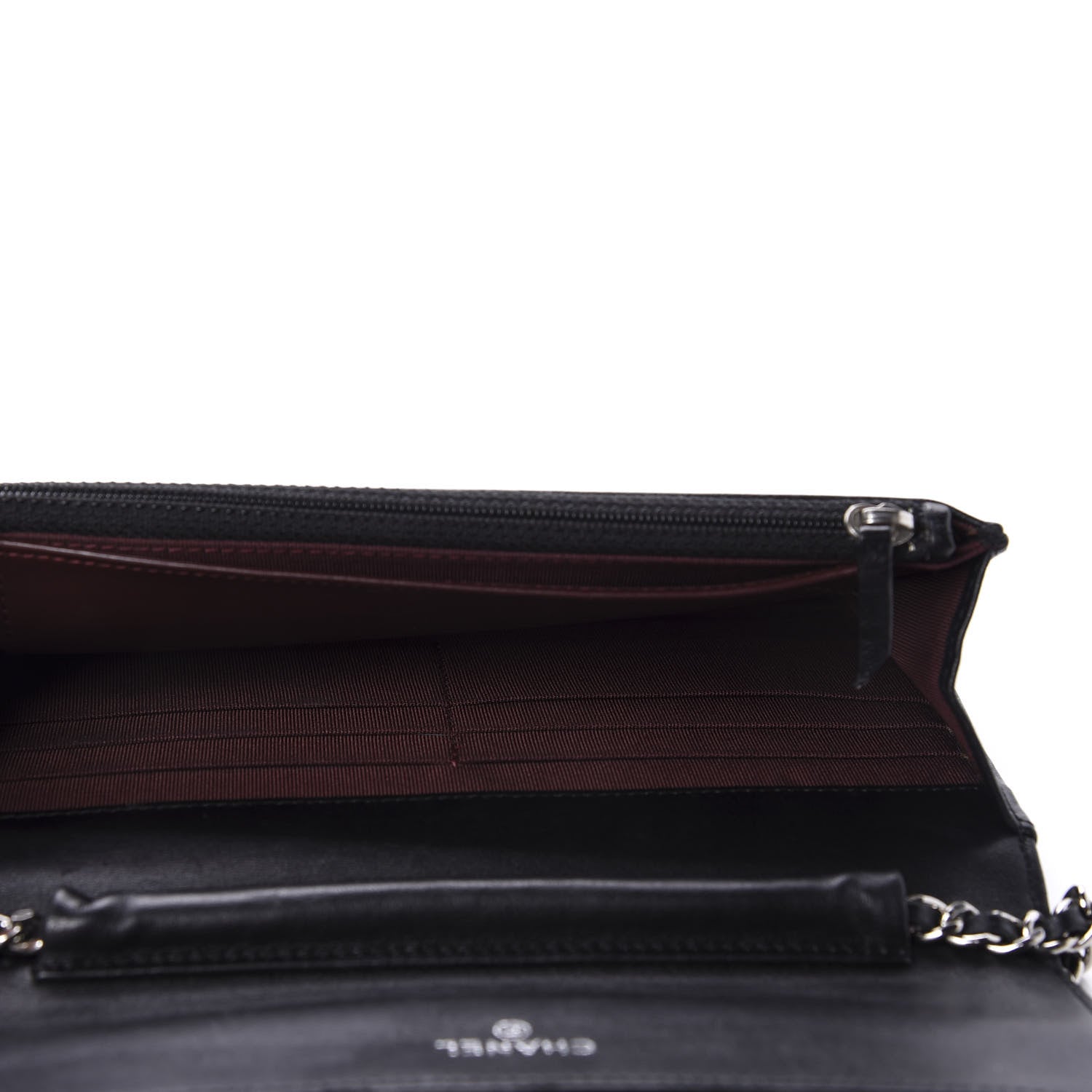 Chanel Lambskin Quilted Wallet On Chain WOC Black 6 of 12
