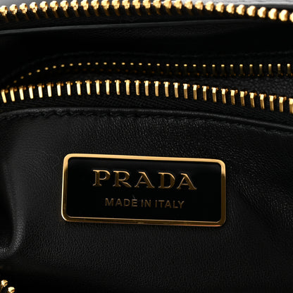 Prada Soft Calfskin Large Aimée Shoulder Bag Black 6 of 10