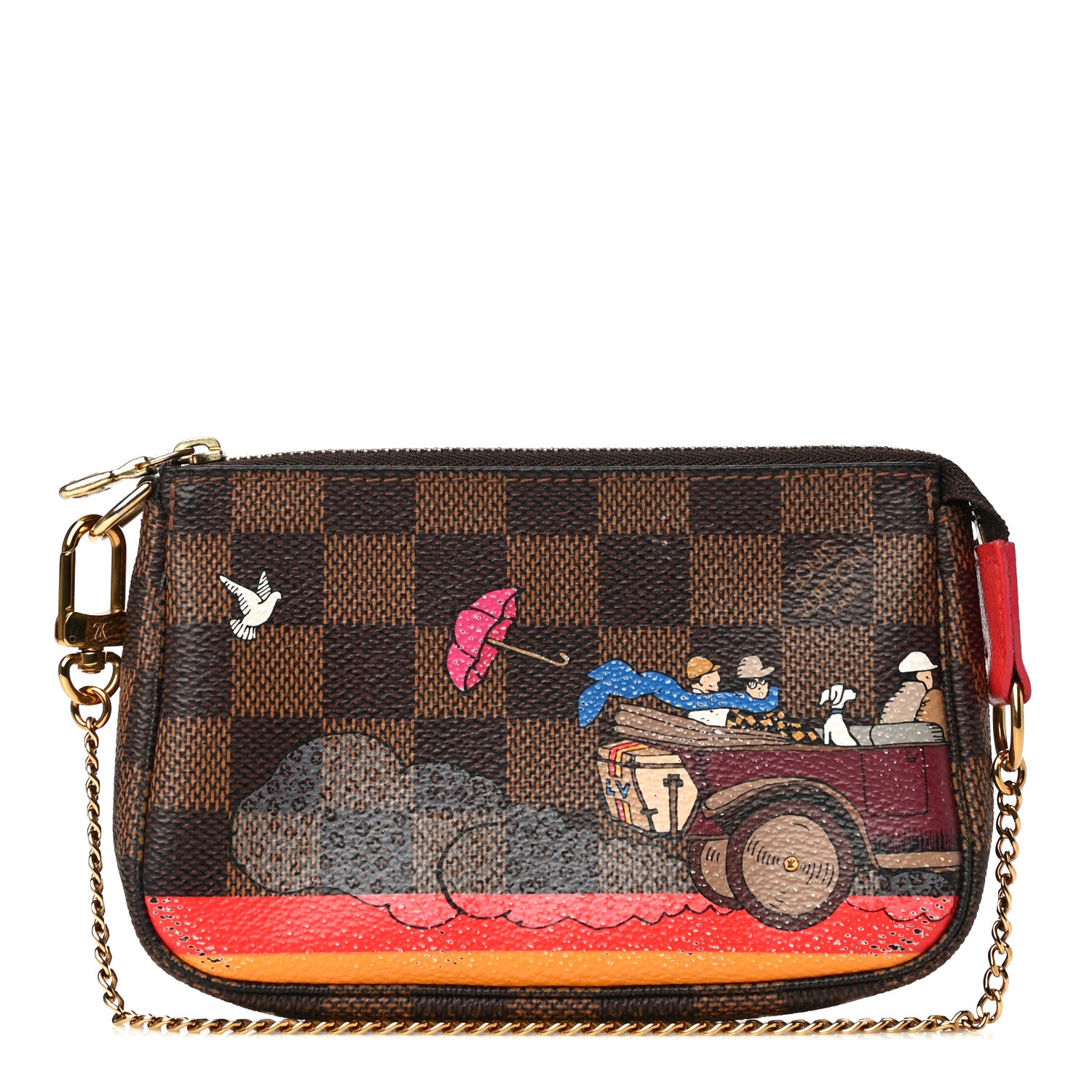 Louis Vuitton Damier Ebene 2015 Christmas Animation Mini Pochette Accessories 1 of 13