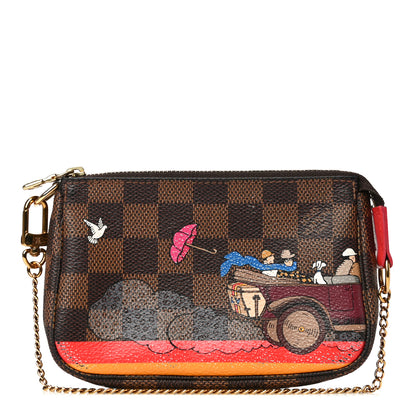 Louis Vuitton Damier Ebene 2015 Christmas Animation Mini Pochette Accessories 1 of 13
